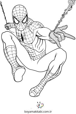 Spiderman boyama sayfası – sanatsal çalışma, çocuklar için