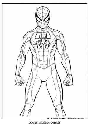 Spiderman boyama sayfası – boyama çalışması, yaratıcılığı geliştirir