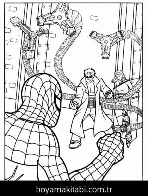 Spiderman boyama sayfası – okul öncesi, evde etkinlik
