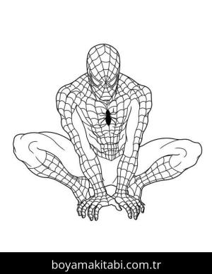 Spiderman boyama sayfası – renkli çizimler, okul öncesi