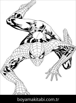 Spiderman boyama sayfası – okul öncesi, evde etkinlik
