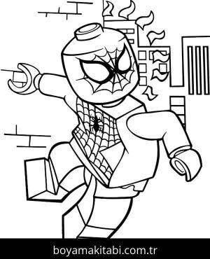 Spiderman boyama sayfası – çizgi film temalı, basit çizim