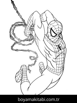 Spiderman boyama sayfası – el becerilerini geliştirir, boyama çalışması