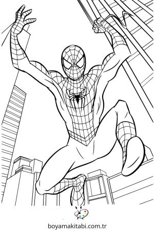 Spiderman boyama sayfası – okul öncesi, evde etkinlik