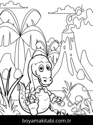 Spinosaurus Dinazor boyama sayfası,  coloring page, , Hatching Baby Spinosaurus
