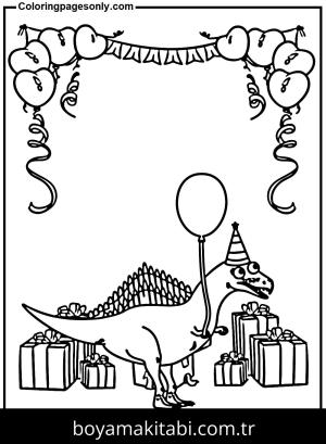 Spinosaurus Dinazor boyama sayfası,  coloring page, , Spinosaurus With Balloon