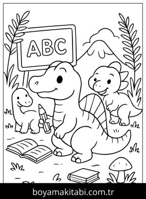 Spinosaurus Dinazor boyama sayfası,  coloring page, , Spinosaurus In Swamp