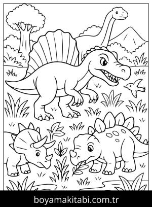 Spinosaurus Dinazor boyama sayfası,  coloring page, , Spinosaurus Coloring For Kids
