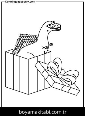 Spinosaurus Dinazor boyama sayfası,  coloring page, , Spinosaurus In Gift Box