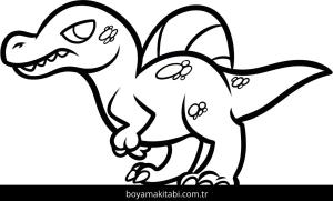 Spinosaurus Dinazor boyama sayfası,  coloring page, , Cute Cartoon Spinosaurus