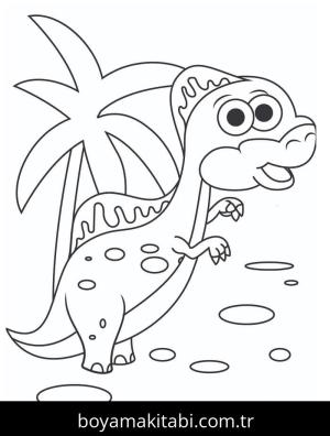 Spinosaurus boyama sayfası – basit çizim, kolay boyama
