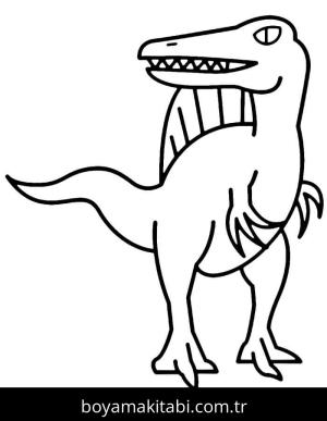 Spinosaurus boyama sayfası – renkli çizimler, okul öncesi