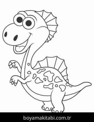 Spinosaurus boyama sayfası – el becerilerini geliştirir, boyama çalışması