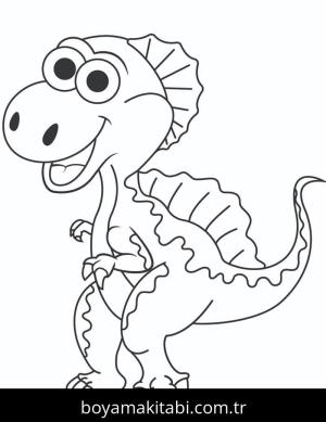 Spinosaurus boyama sayfası – okul öncesi, evde etkinlik