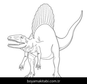 Spinosaurus boyama sayfası – boyama çalışması, yaratıcılığı geliştirir