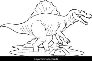 Spinosaurus boyama sayfası – yaratıcılık, eğlenceli etkinlik