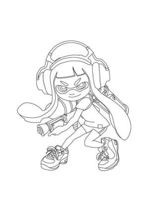 Splatoon boyama sayfası,  coloring page, Korkusuz Callie Boya Satışına Hazır, 