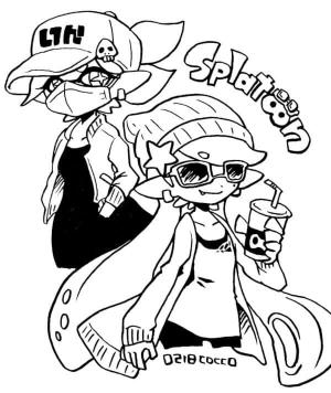 Splatoon boyama sayfası,  coloring page, Splatoon Un Powerpuff Kardeşleri, 