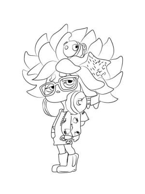 Splatoon boyama sayfası,  coloring page, Zarif Kalamar ve Balık Saç Modeli, 