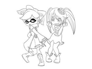 Splatoon boyama sayfası,  coloring page, Görünüş Olarak Benzer Ama Karakter Olarak Tamamen Farklı, 