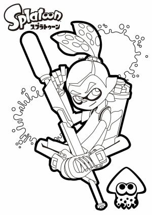 Splatoon boyama sayfası,  coloring page, Callie yetişmeyi seviyor, 