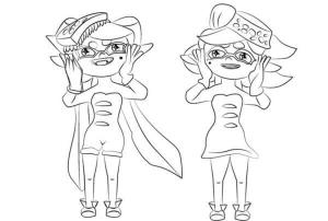 Splatoon boyama sayfası,  coloring page, Kafasındaki Kalamar, 