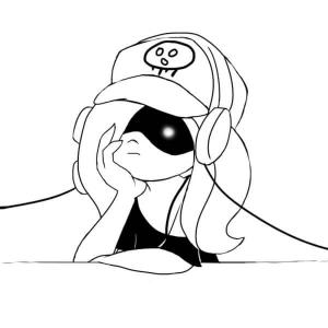 Splatoon boyama sayfası,  coloring page, Marie Dalgın ve Sakin Beyzbol Şapkası Takıyor, 