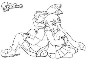 Splatoon boyama sayfası,  coloring page, Ayrılmaz Kardeşler Ve Çok Dostlar, 