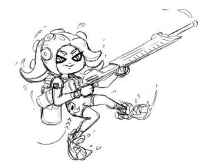 Splatoon boyama sayfası,  coloring page, Böyle Bir Silahla Bütün Dünyayı Süsleyebilirsiniz, 