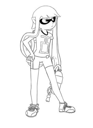 Splatoon boyama sayfası,  coloring page, Enerjik Kız Callie, 