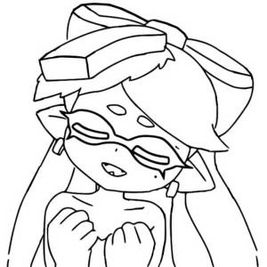 Splatoon boyama sayfası,  coloring page, Callie Zaferinden Gerçekten Mutlu, 