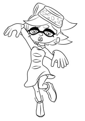 Splatoon boyama sayfası,  coloring page, Zombi Callie Ücretsiz, 