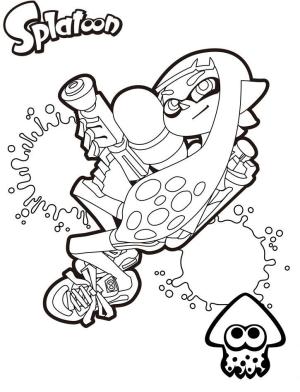 Splatoon boyama sayfası,  coloring page, Inklings From Splatoon, 