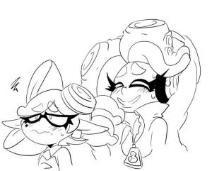 Splatoon boyama sayfası,  coloring page, Callie Zaman Zaman İnsanlarla Eğleniyor, Bu da Marie’yi Çok Rahatsız Ediyor, 