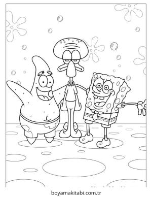 Spongebob boyama sayfası – boyama etkinliği, çocuk aktivitesi