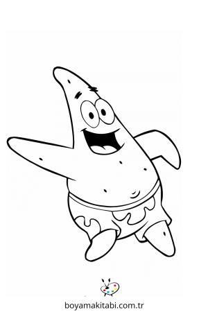 Spongebob boyama sayfası – boyama çalışması, yaratıcılığı geliştirir