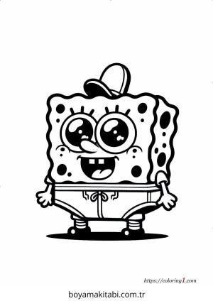 Spongebob boyama sayfası – PDF indir, sevimli karakter