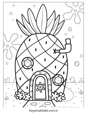 Spongebob boyama sayfası – renkli çizimler, okul öncesi