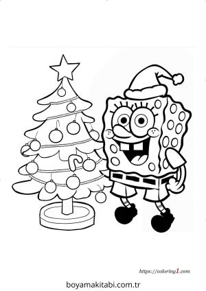 Spongebob boyama sayfası – renkli çizimler, okul öncesi
