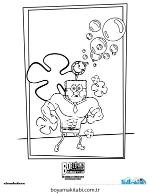 Spongebob boyama sayfası – okul öncesi, evde etkinlik