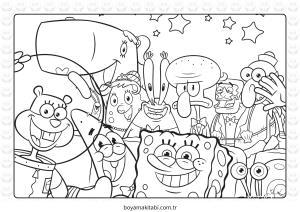 Spongebob boyama sayfası – eğitici aktivite, yaratıcılık