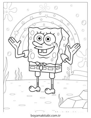 Spongebob boyama sayfası – eğitici aktivite, yaratıcılık
