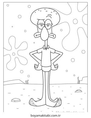 Spongebob boyama sayfası – evde etkinlik, ücretsiz yazdır