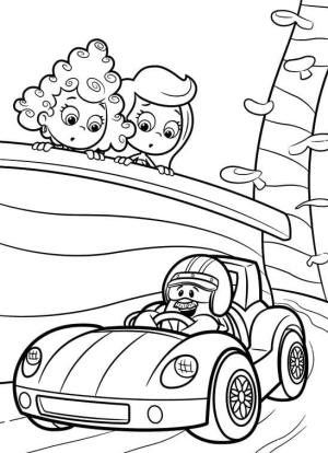 Spor Araba boyama sayfası,  coloring page, Karikatür yarışçısı, 