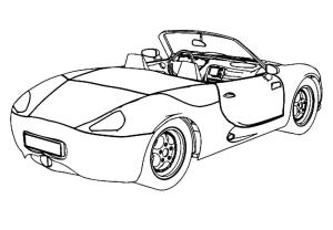 Spor Araba boyama sayfası,  coloring page, Cabriolet, 