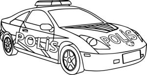 Spor Araba boyama sayfası,  coloring page, Polis suçluları yakalamak için spor spor araba, 