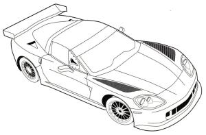 Spor Araba boyama sayfası,  coloring page, Chevrolet Korvet, 