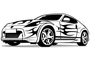 Spor Araba boyama sayfası,  coloring page, Nissan 350z, 