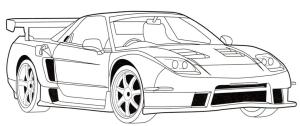 Spor Araba boyama sayfası,  coloring page, Honda NSX2000, 