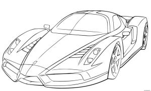 Spor Araba boyama sayfası,  coloring page, Ferrari-Enzo, 